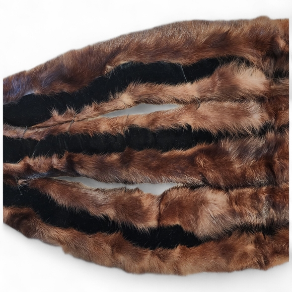 Vintage Brown Mink Fur Stole Wrap - Picture 5 of 6